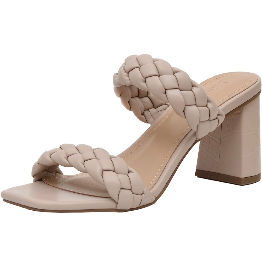 Dunes + CUSHIONAIRE Technology Women's Iris braided Heel Sandal +Memory Foam